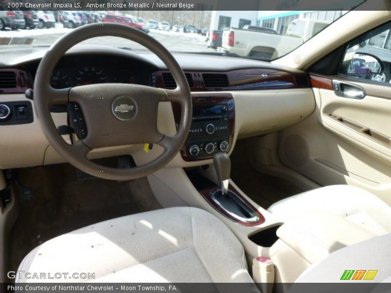 Amber Bronze Metallic / Neutral Beige 2007 Chevrolet Impala LS