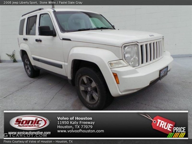 Stone White / Pastel Slate Gray 2008 Jeep Liberty Sport