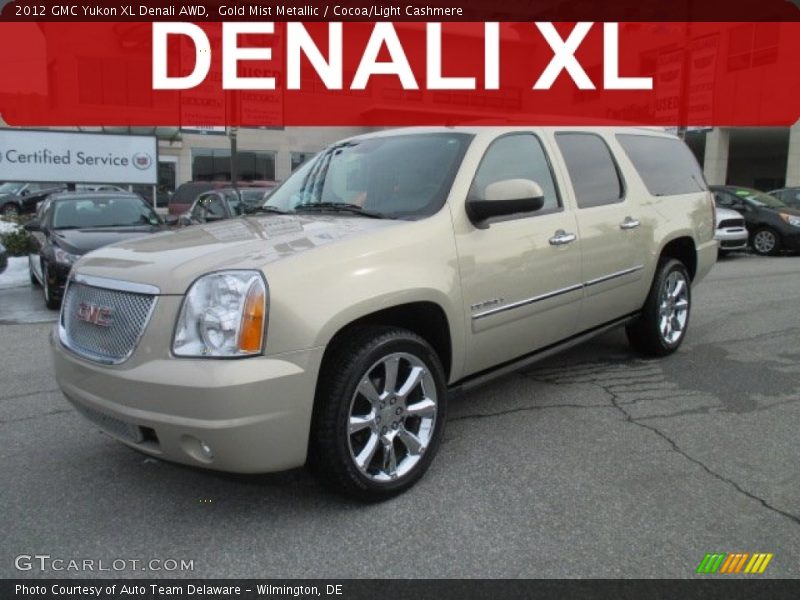 Gold Mist Metallic / Cocoa/Light Cashmere 2012 GMC Yukon XL Denali AWD