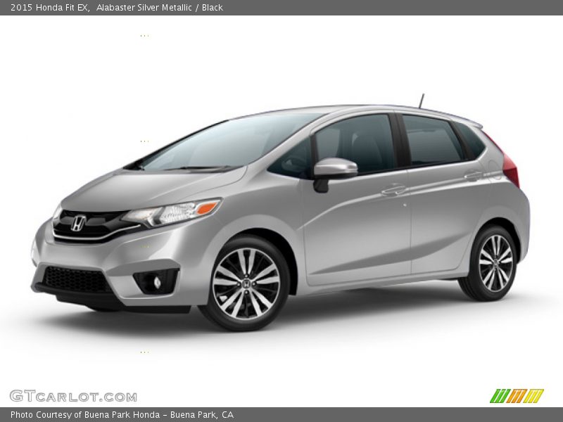 Alabaster Silver Metallic / Black 2015 Honda Fit EX