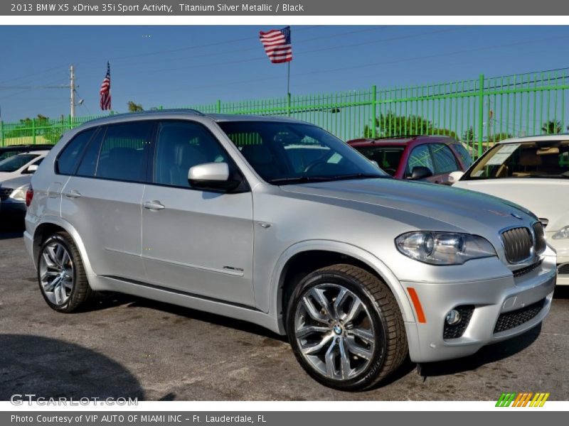 Titanium Silver Metallic / Black 2013 BMW X5 xDrive 35i Sport Activity