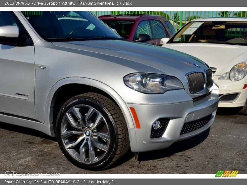 Titanium Silver Metallic / Black 2013 BMW X5 xDrive 35i Sport Activity