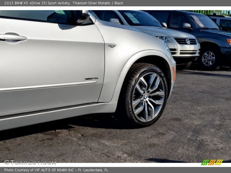 Titanium Silver Metallic / Black 2013 BMW X5 xDrive 35i Sport Activity