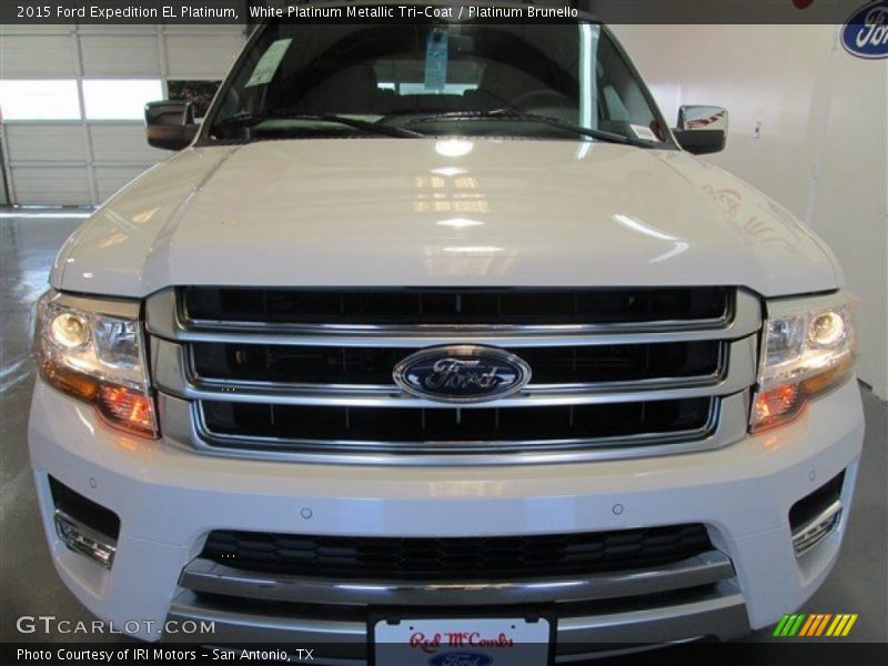 White Platinum Metallic Tri-Coat / Platinum Brunello 2015 Ford Expedition EL Platinum