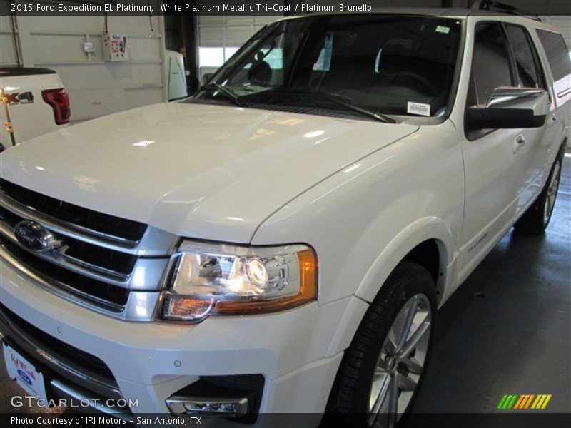 White Platinum Metallic Tri-Coat / Platinum Brunello 2015 Ford Expedition EL Platinum