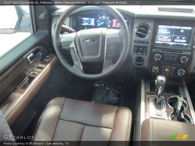 White Platinum Metallic Tri-Coat / Platinum Brunello 2015 Ford Expedition EL Platinum