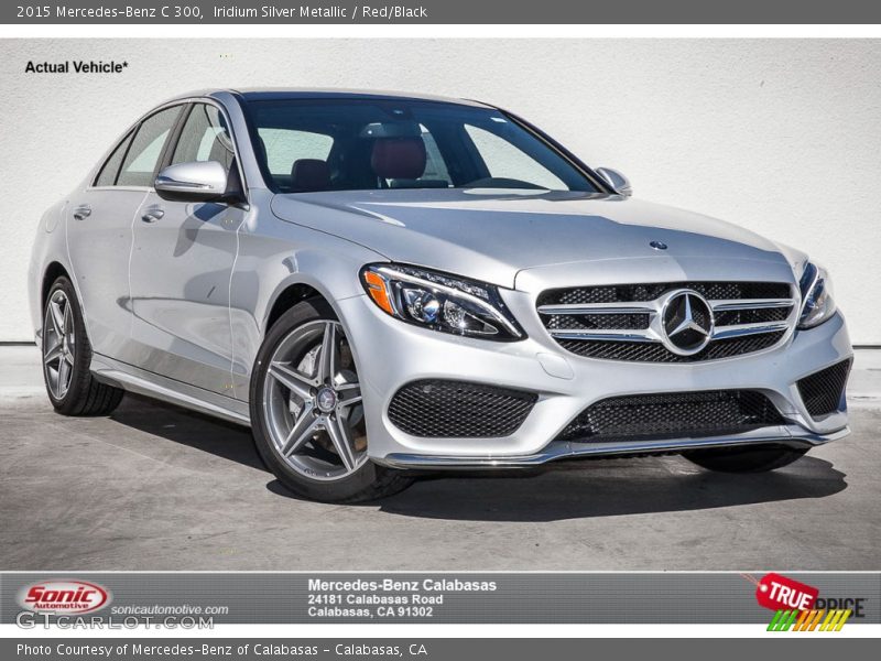 Iridium Silver Metallic / Red/Black 2015 Mercedes-Benz C 300