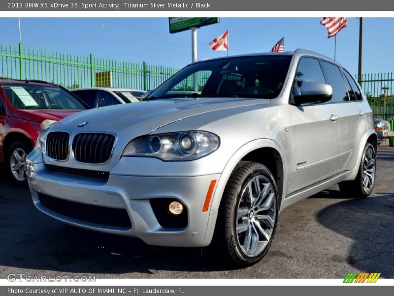 Titanium Silver Metallic / Black 2013 BMW X5 xDrive 35i Sport Activity