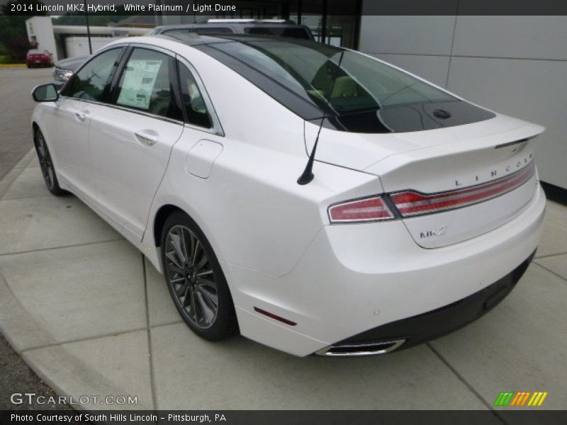 White Platinum / Light Dune 2014 Lincoln MKZ Hybrid