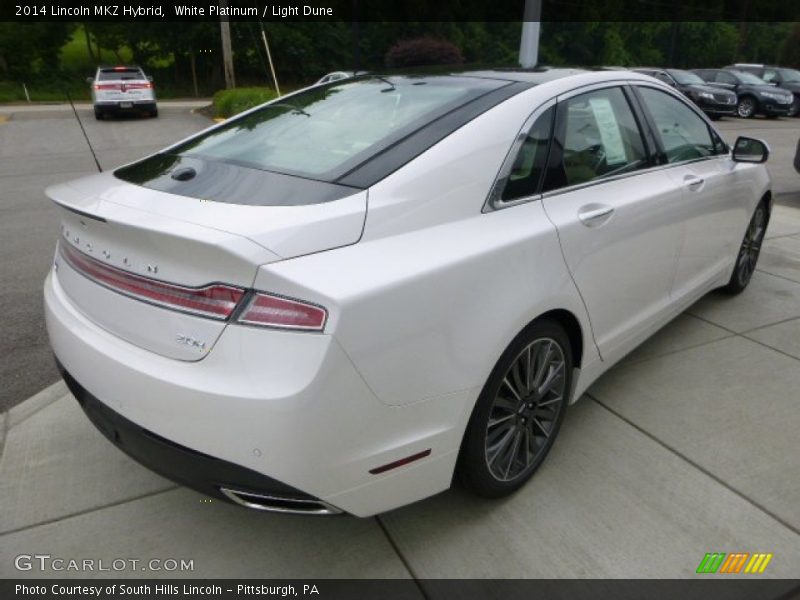 White Platinum / Light Dune 2014 Lincoln MKZ Hybrid