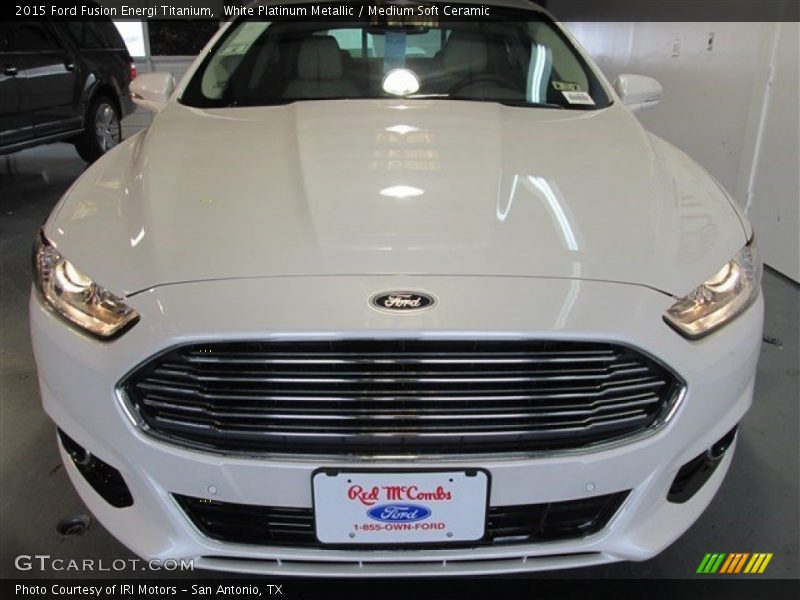 White Platinum Metallic / Medium Soft Ceramic 2015 Ford Fusion Energi Titanium