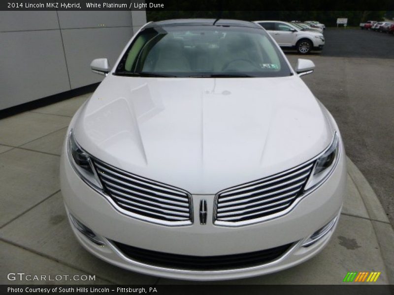 White Platinum / Light Dune 2014 Lincoln MKZ Hybrid