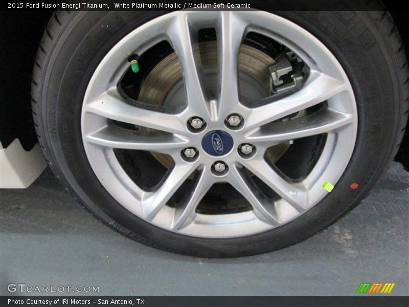 White Platinum Metallic / Medium Soft Ceramic 2015 Ford Fusion Energi Titanium