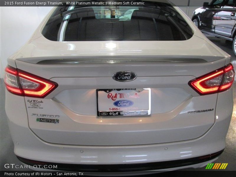White Platinum Metallic / Medium Soft Ceramic 2015 Ford Fusion Energi Titanium