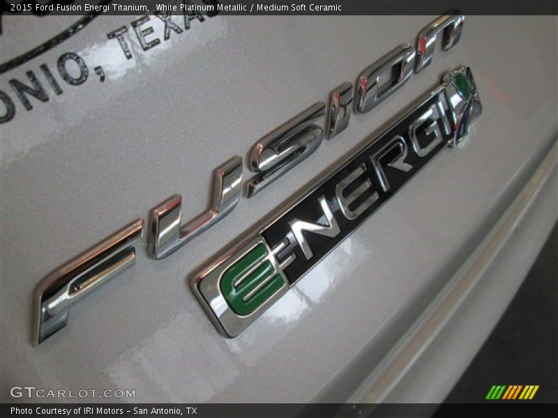 White Platinum Metallic / Medium Soft Ceramic 2015 Ford Fusion Energi Titanium