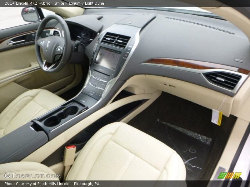 White Platinum / Light Dune 2014 Lincoln MKZ Hybrid