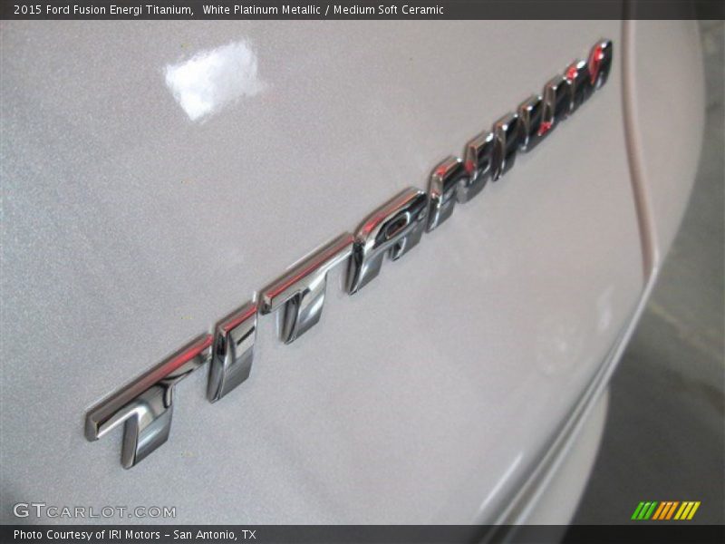 White Platinum Metallic / Medium Soft Ceramic 2015 Ford Fusion Energi Titanium