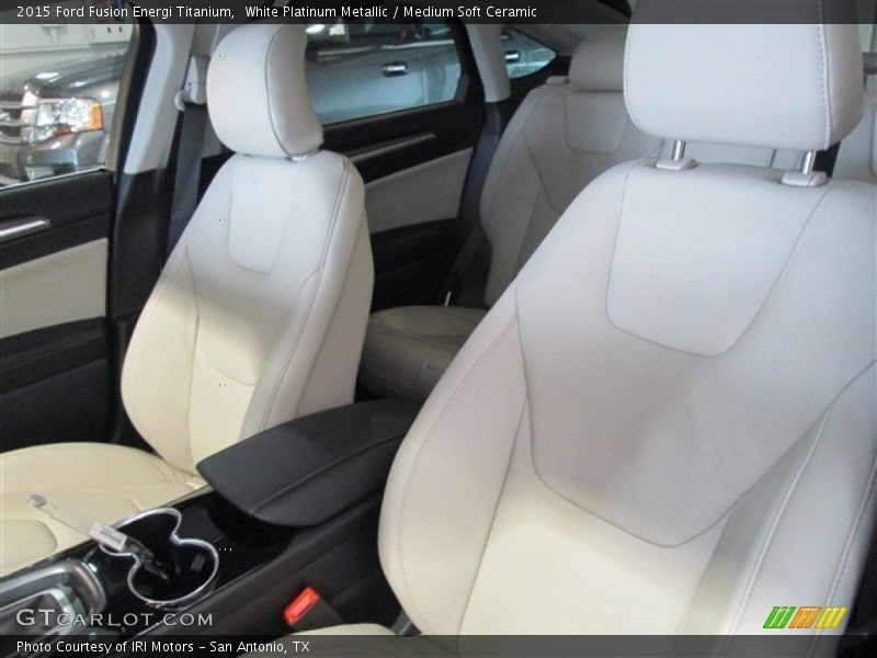 White Platinum Metallic / Medium Soft Ceramic 2015 Ford Fusion Energi Titanium