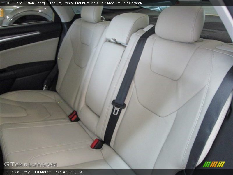 White Platinum Metallic / Medium Soft Ceramic 2015 Ford Fusion Energi Titanium