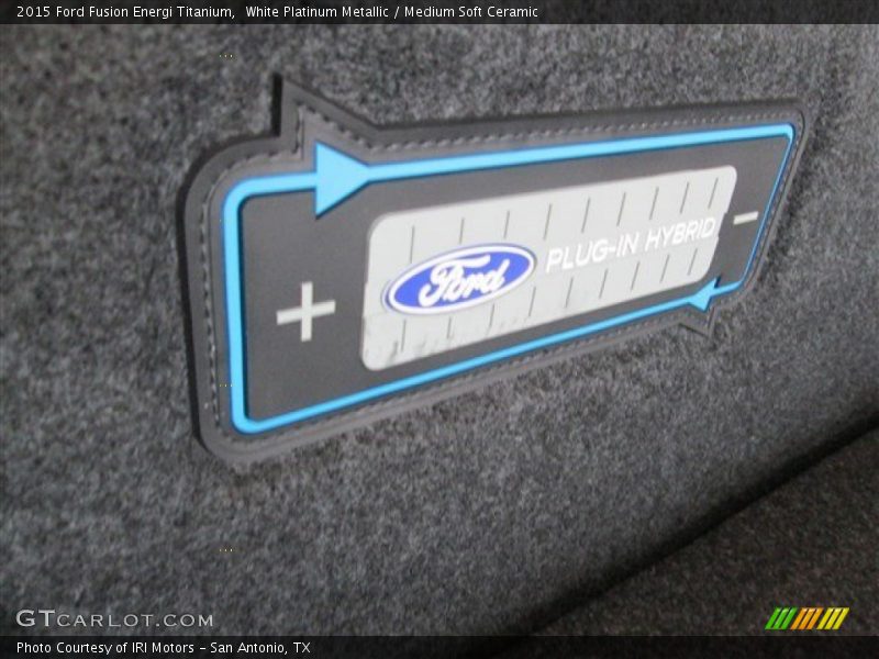 White Platinum Metallic / Medium Soft Ceramic 2015 Ford Fusion Energi Titanium