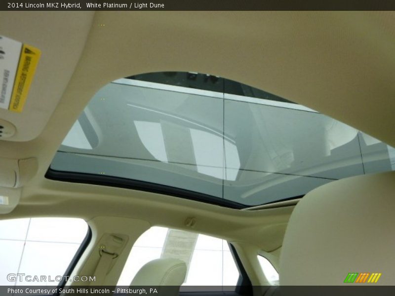 White Platinum / Light Dune 2014 Lincoln MKZ Hybrid
