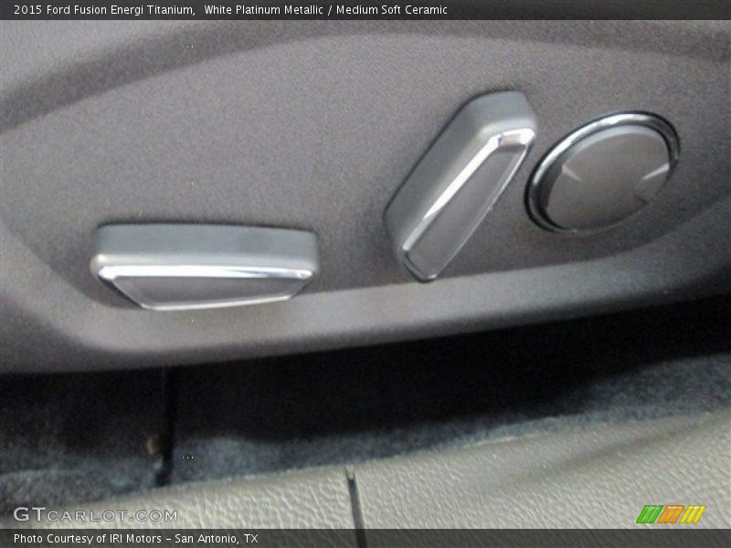 White Platinum Metallic / Medium Soft Ceramic 2015 Ford Fusion Energi Titanium