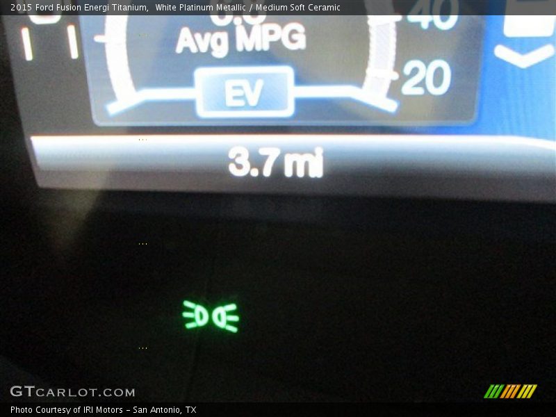 White Platinum Metallic / Medium Soft Ceramic 2015 Ford Fusion Energi Titanium