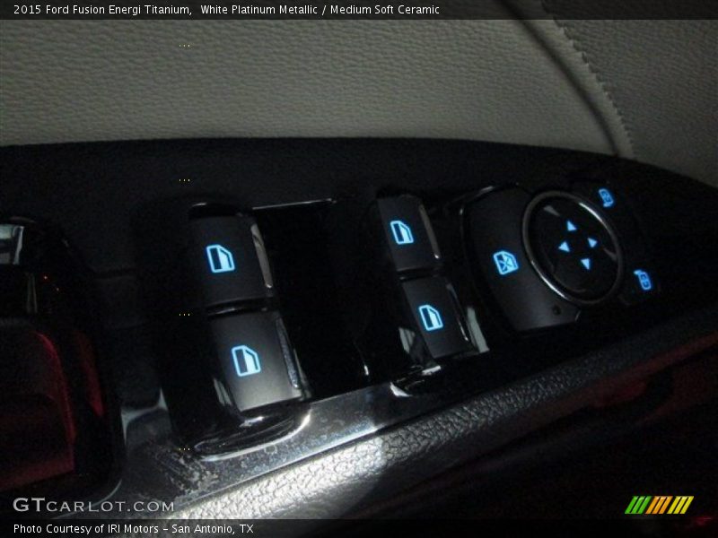 White Platinum Metallic / Medium Soft Ceramic 2015 Ford Fusion Energi Titanium