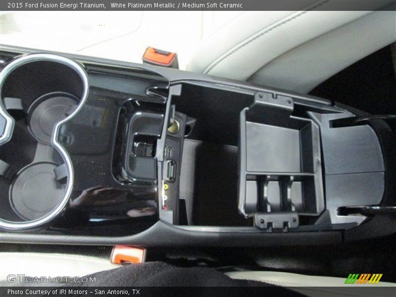 White Platinum Metallic / Medium Soft Ceramic 2015 Ford Fusion Energi Titanium