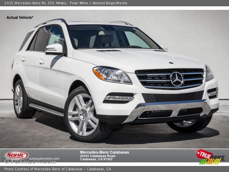Polar White / Almond Beige/Mocha 2015 Mercedes-Benz ML 350 4Matic
