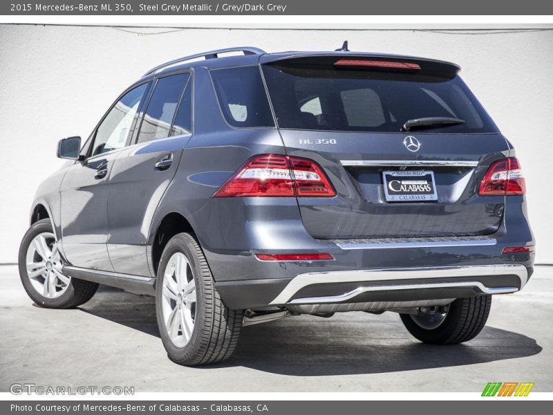 Steel Grey Metallic / Grey/Dark Grey 2015 Mercedes-Benz ML 350
