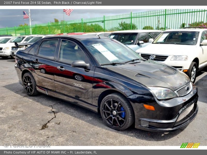 Pitch Black / Charcoal/Light Flint 2007 Ford Focus ZX4 SE Sedan
