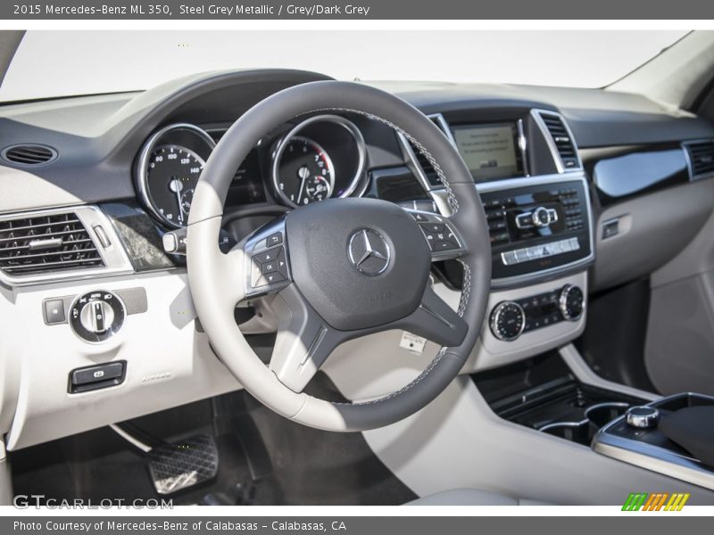 Steel Grey Metallic / Grey/Dark Grey 2015 Mercedes-Benz ML 350