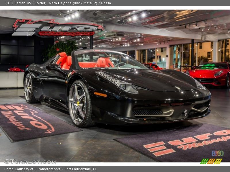 Nero Daytona (Black Metallic) / Rosso 2013 Ferrari 458 Spider
