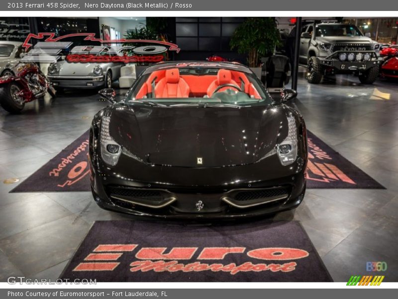 Nero Daytona (Black Metallic) / Rosso 2013 Ferrari 458 Spider