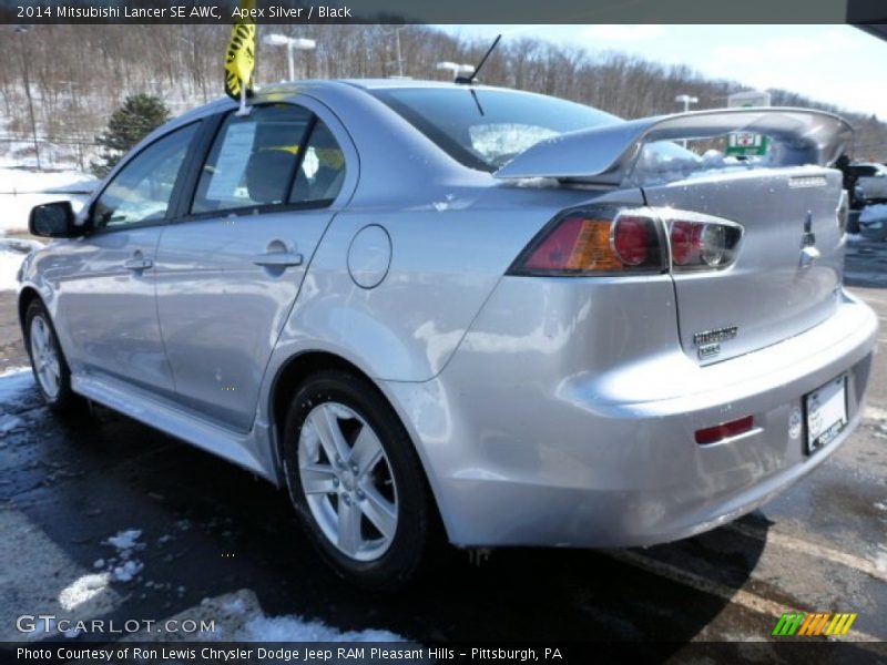 Apex Silver / Black 2014 Mitsubishi Lancer SE AWC