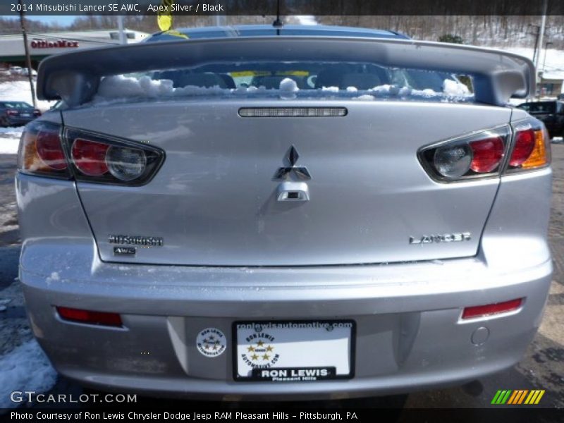 Apex Silver / Black 2014 Mitsubishi Lancer SE AWC