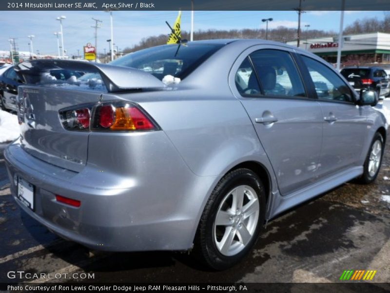 Apex Silver / Black 2014 Mitsubishi Lancer SE AWC