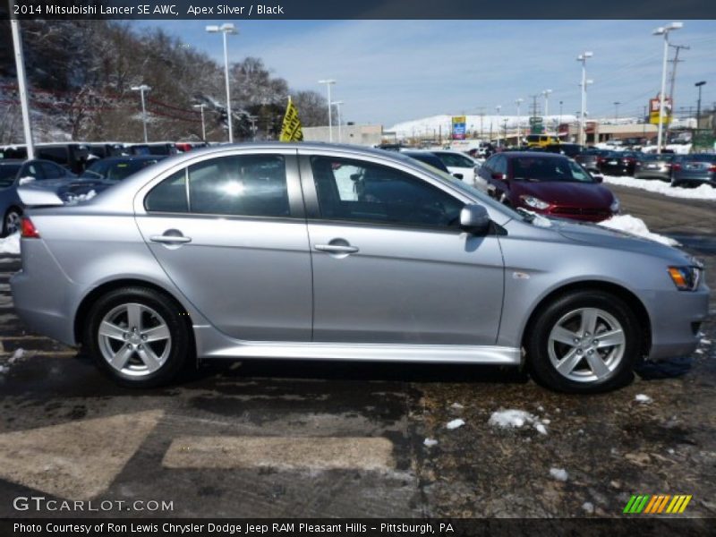 Apex Silver / Black 2014 Mitsubishi Lancer SE AWC