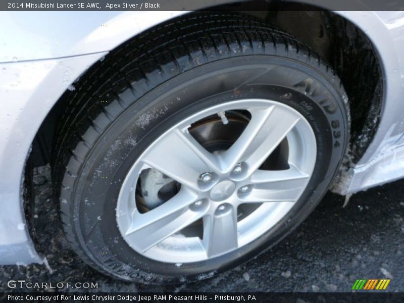 Apex Silver / Black 2014 Mitsubishi Lancer SE AWC