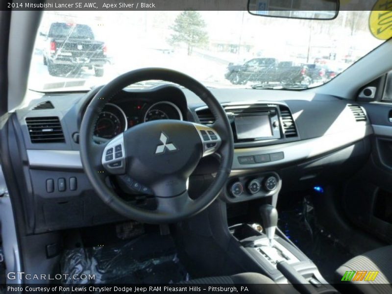 Apex Silver / Black 2014 Mitsubishi Lancer SE AWC