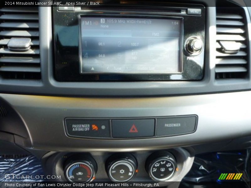 Apex Silver / Black 2014 Mitsubishi Lancer SE AWC