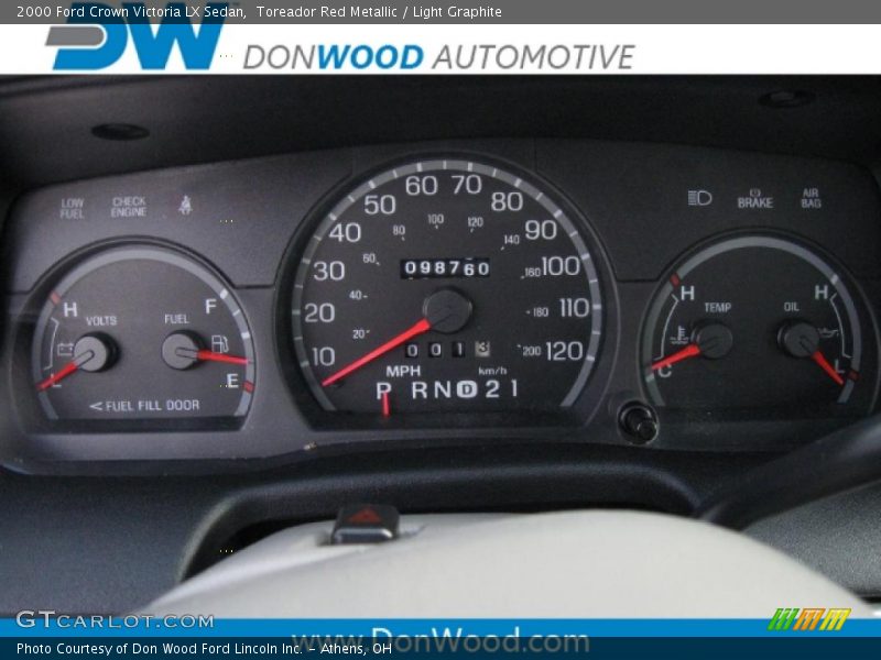 Toreador Red Metallic / Light Graphite 2000 Ford Crown Victoria LX Sedan