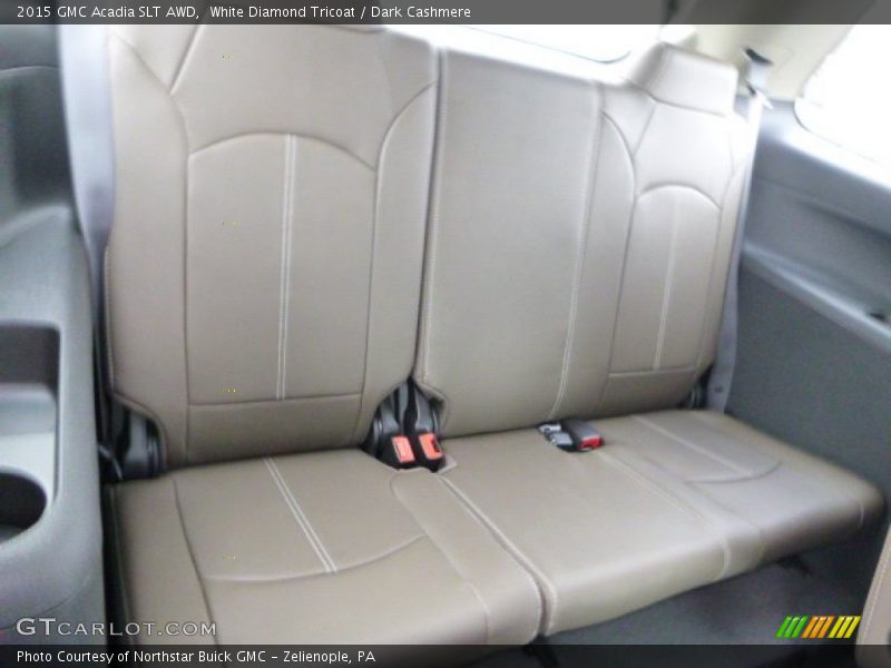White Diamond Tricoat / Dark Cashmere 2015 GMC Acadia SLT AWD