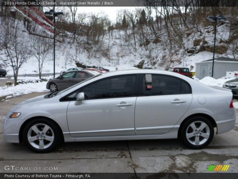 Alabaster Silver Metallic / Black 2010 Honda Civic LX-S Sedan