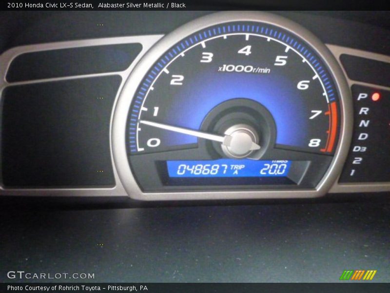 Alabaster Silver Metallic / Black 2010 Honda Civic LX-S Sedan