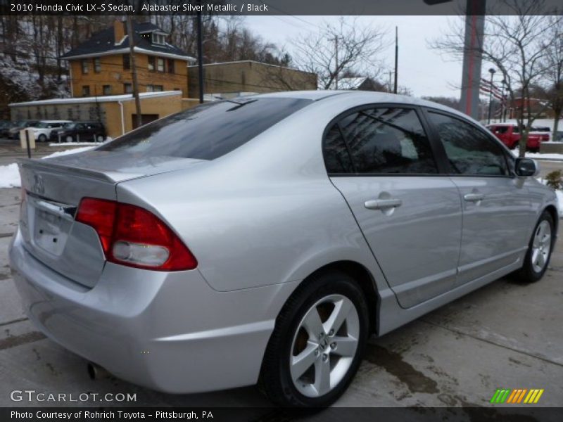 Alabaster Silver Metallic / Black 2010 Honda Civic LX-S Sedan