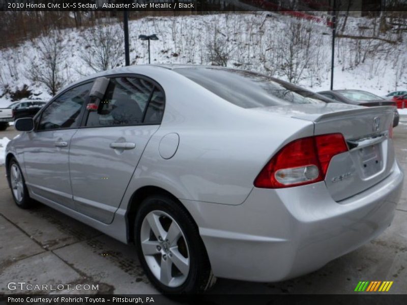 Alabaster Silver Metallic / Black 2010 Honda Civic LX-S Sedan