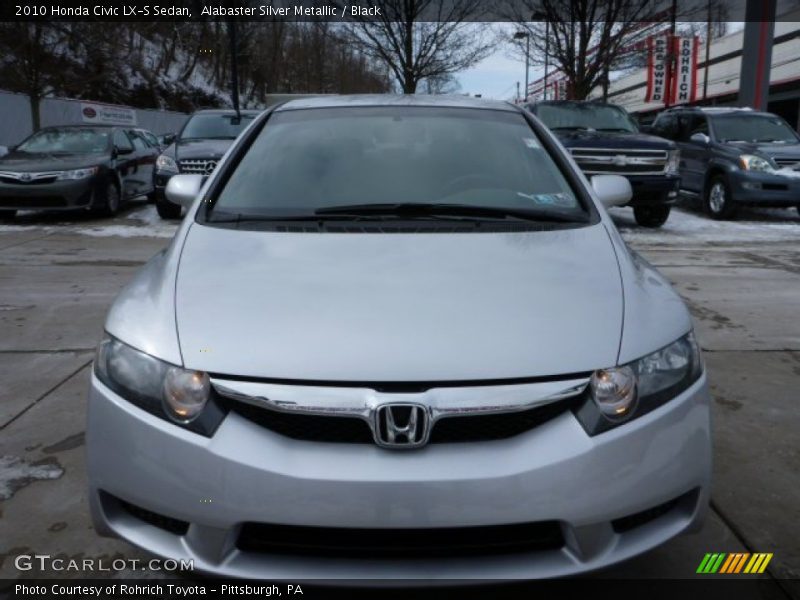 Alabaster Silver Metallic / Black 2010 Honda Civic LX-S Sedan