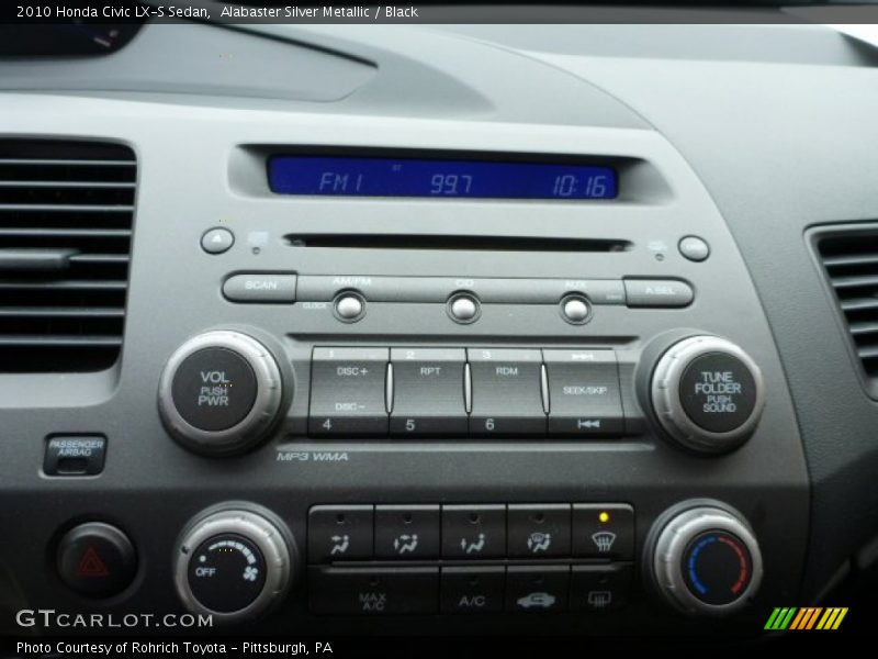Alabaster Silver Metallic / Black 2010 Honda Civic LX-S Sedan